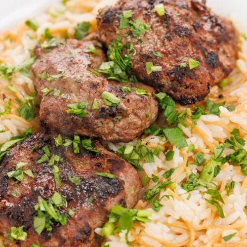 Kafta with Grilled Meat Patties