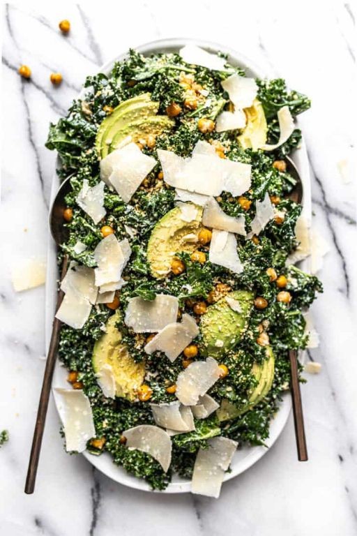 Kale Caesar Salad with Lemon Dressing