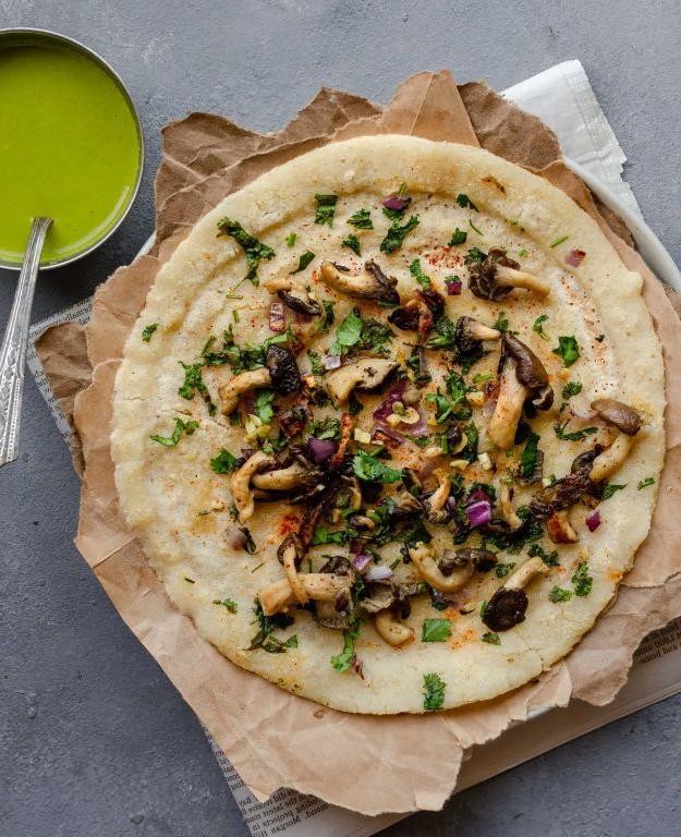 Kale and Onion Uttapam