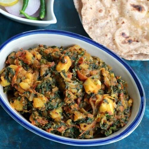 Kale and Potato Stir-Fry with Indian Spices