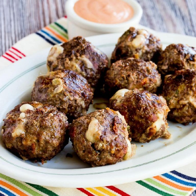 Keto Beef and Bacon Meatballs