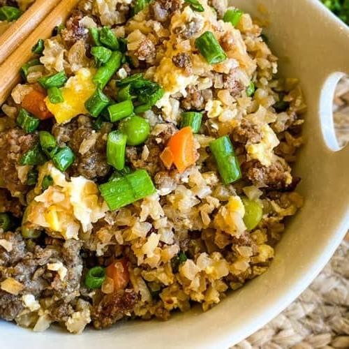Keto Blackstone Cauliflower Fried Rice