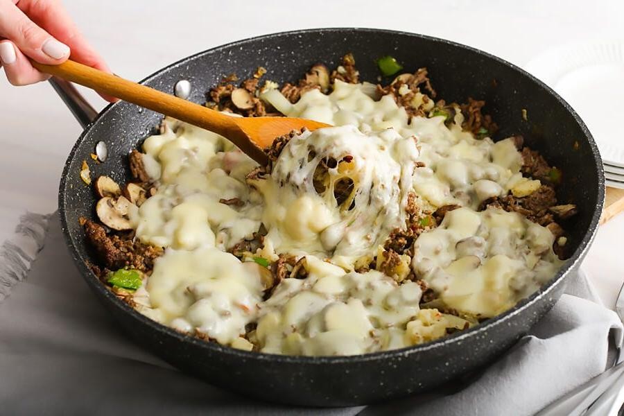 Keto Blackstone Philly Cheesesteak Skillet