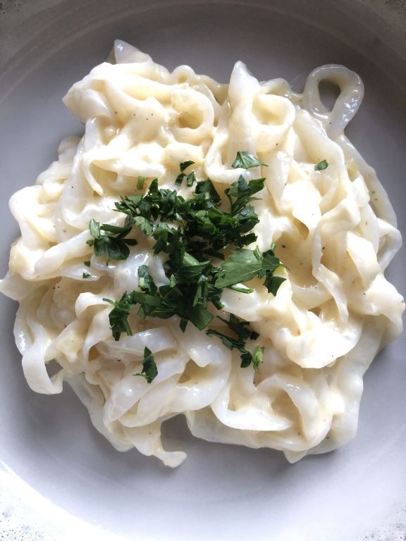 Keto Canned Chicken Alfredo with Shirataki Noodles