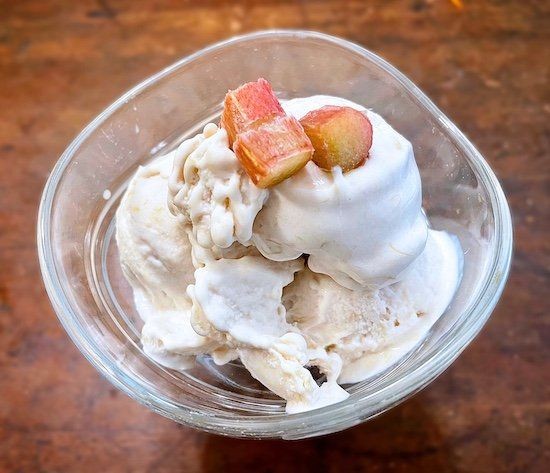 Keto Rhubarb Ice Cream
