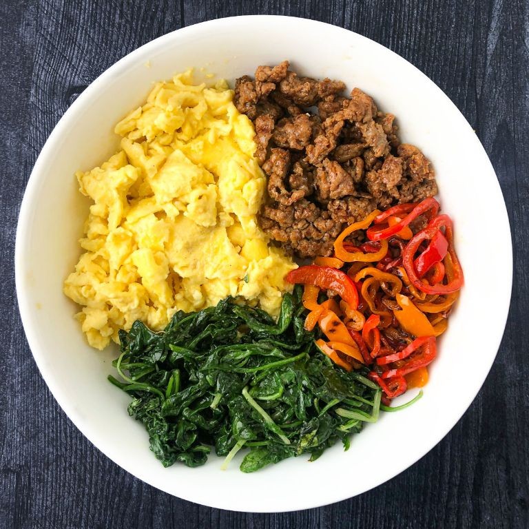 Keto Sausage and Avocado Breakfast Bowl
