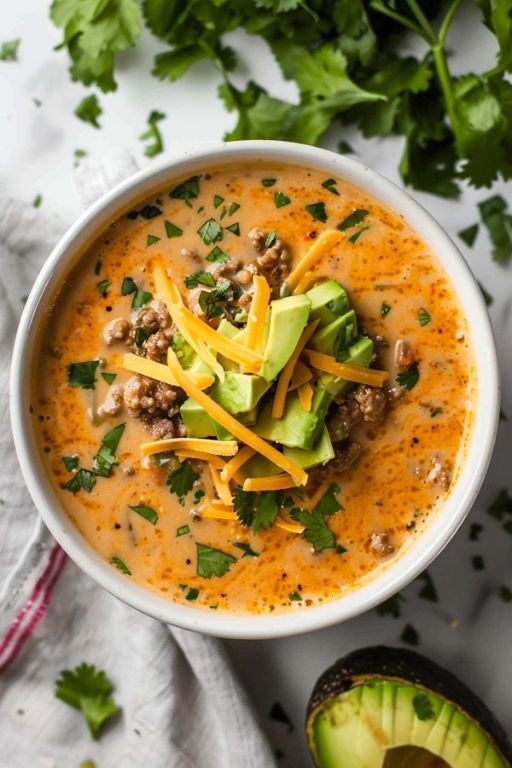 Keto Taco Soup with Cauliflower