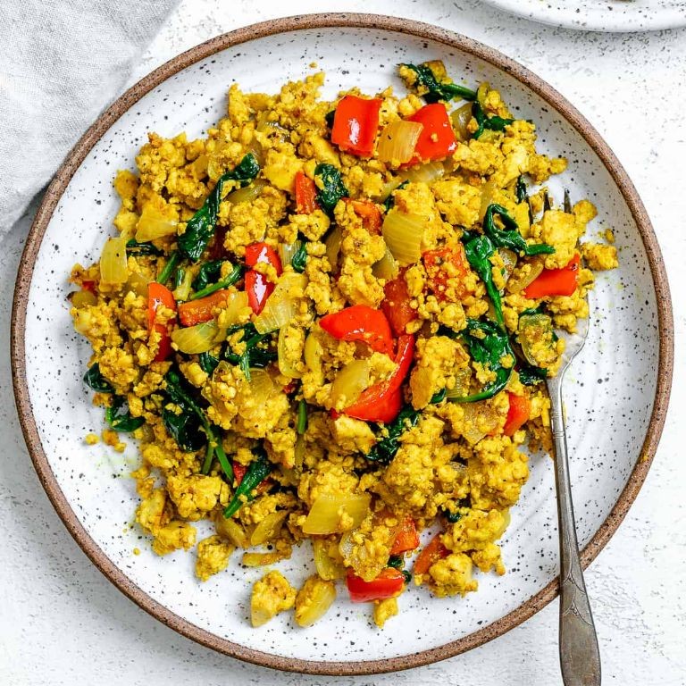 Keto Tofu Scramble with Avocado
