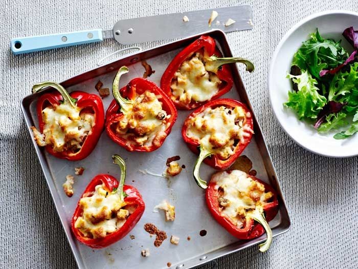 Keto Tofu Stuffed Bell Peppers