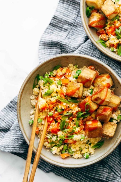 Keto Tofu and Cauliflower Fried Rice