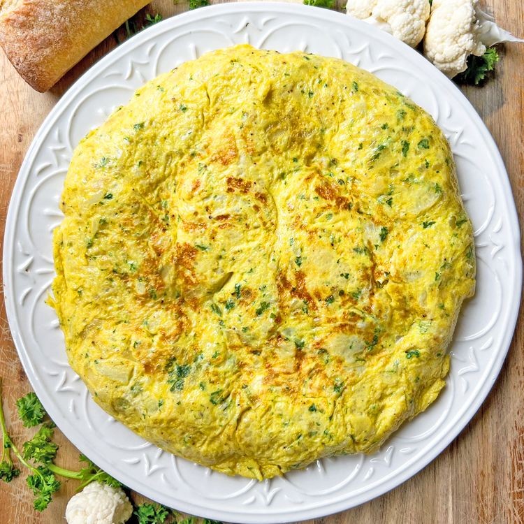 Keto-Friendly Spanish Omelette with Cauliflower