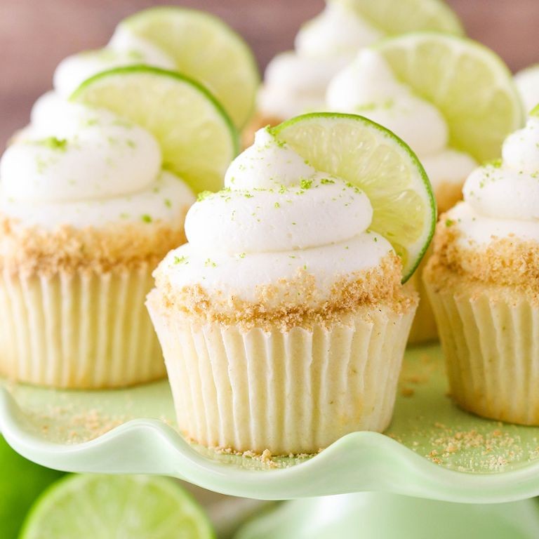 Key Lime Box Cupcakes with Lime Zest Glaze