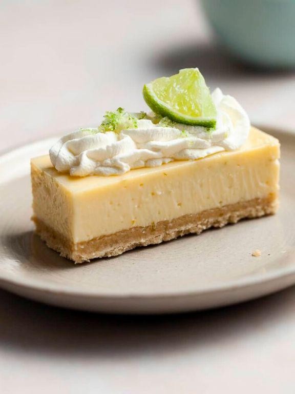 Key Lime Pie Bars with a Shortbread Base