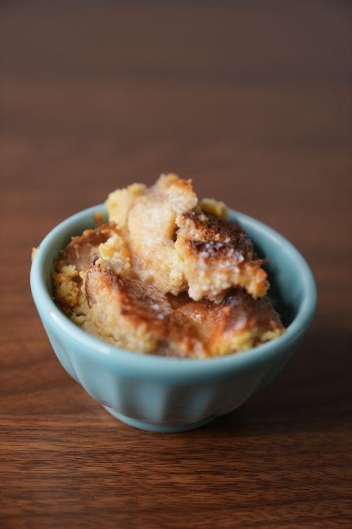 Key Lime Pie Bread Pudding with a Caramel Drizzle