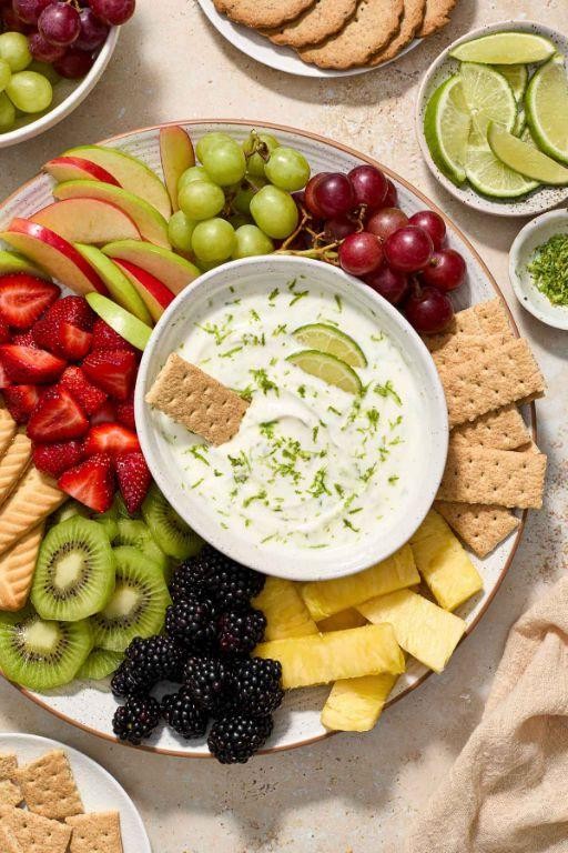 Key Lime Pie Dip with Fresh Fruit Platter