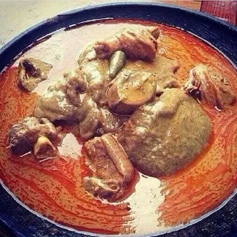 Kokonte with Palm Nut Soup