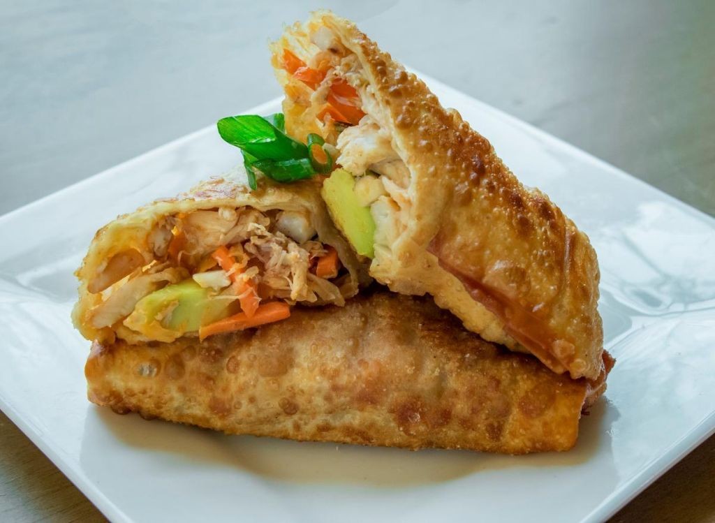 Korean Kimchi Spring Rolls