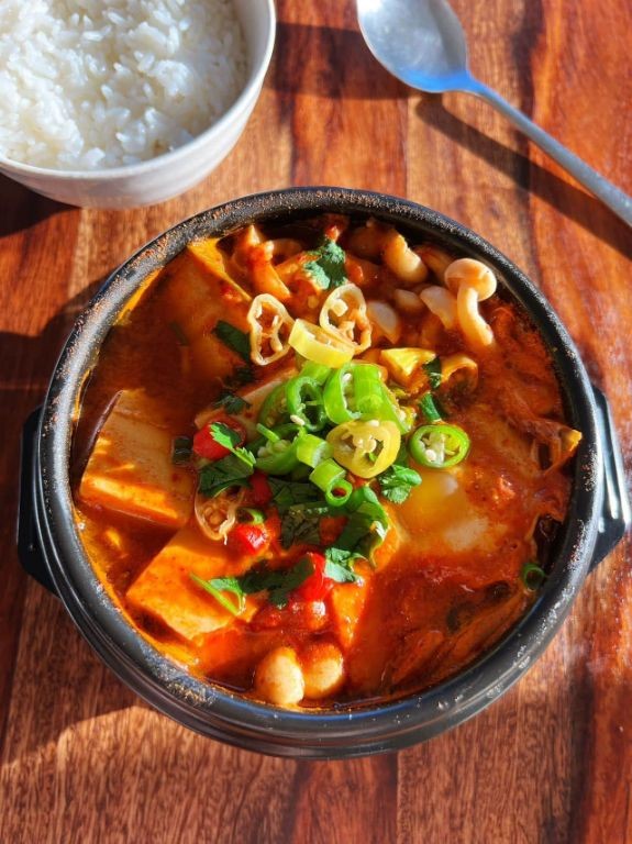 Korean Kimchi and Tofu Soup