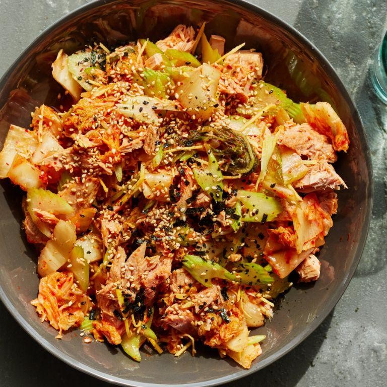 Korean-Style Spicy Tuna Kimchi Salad