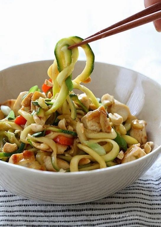 Kung Pao Chicken with Zucchini Noodles