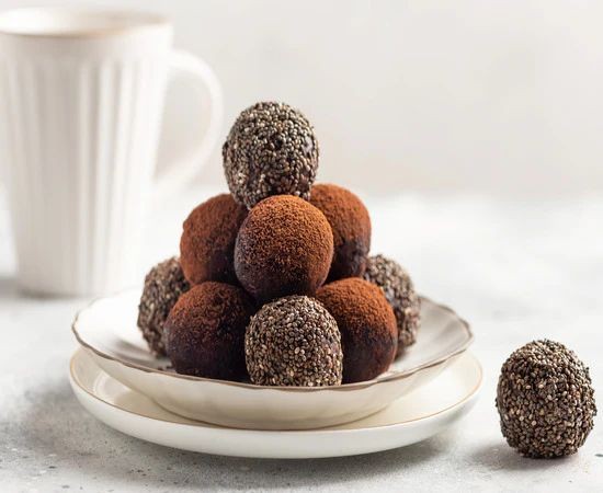 Lactation energy balls with coconut and chia seeds