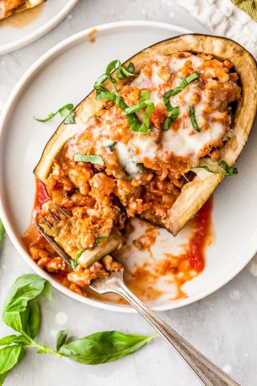 Lamb Sausage and Eggplant Parmesan