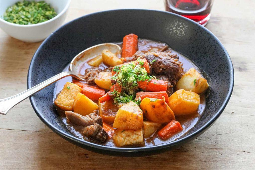 Lamb Shank Stew with Root Vegetables