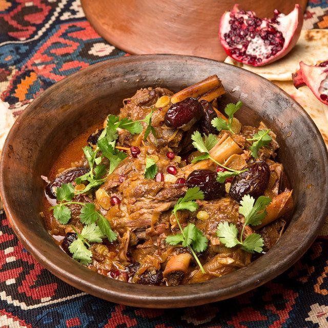 Lamb Shank Tagine with Dates and Almonds