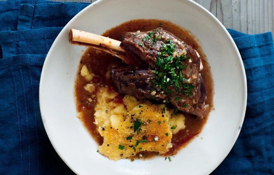 Lamb Shanks with Creamy Polenta and Gremolata