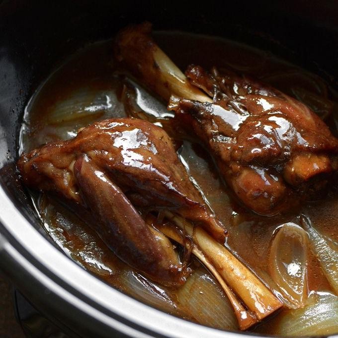 Lamb Shanks with Honey and Balsamic Glaze