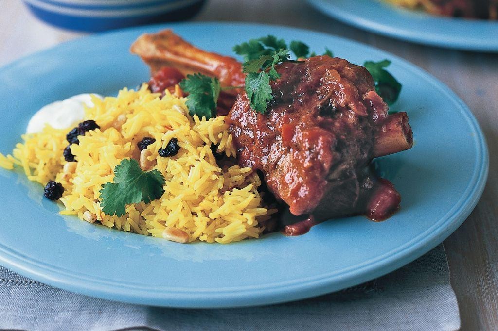 Lamb Shanks with Saffron Risotto