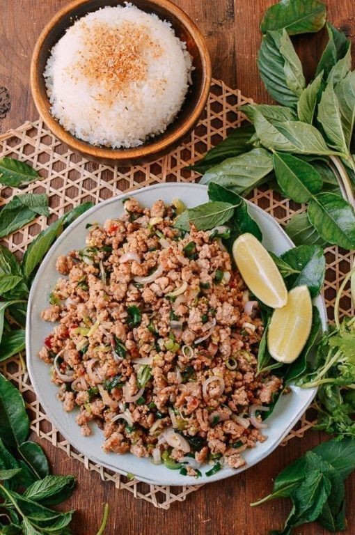 Laotian Ground Pork Larb Salad