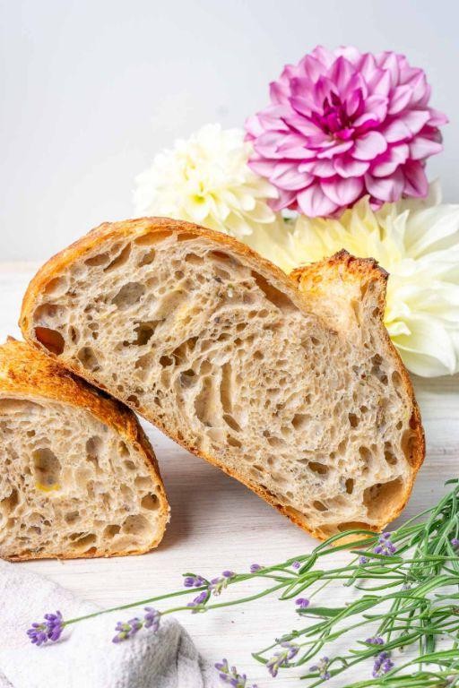 Lavender Honey Sweet Sourdough Bread