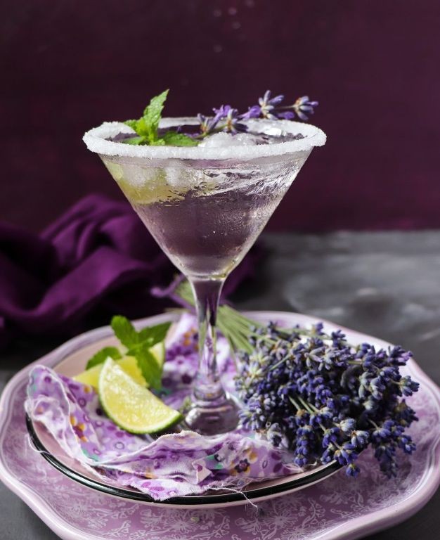 Lavender Raspberry Martini with a Floral Finish