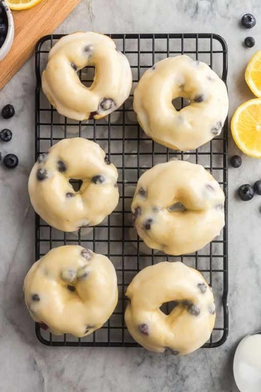 Lemon Blueberry Baked Donuts