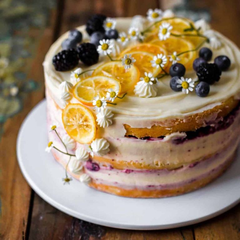 Lemon Blueberry Birthday Tart