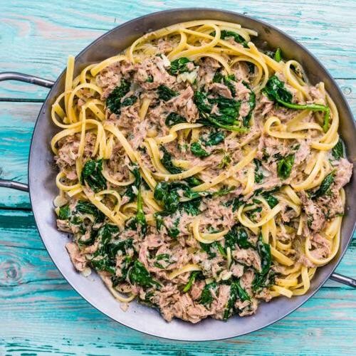 Lemon Caper Pasta with Tuna