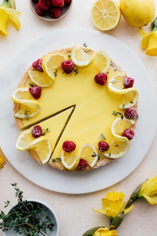Lemon Curd and Clotted Cream Tart