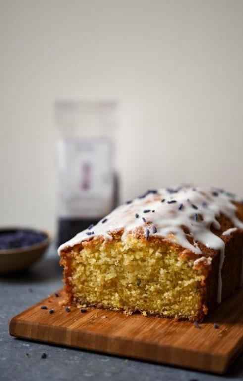 Lemon Drizzle Cake with a Hint of Lavender