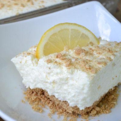 Lemon Fluff Salad with Graham Cracker Crust