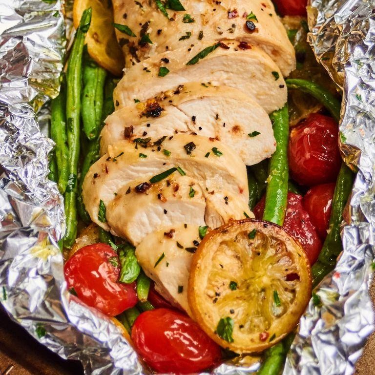 Lemon Garlic Butter Chicken Foil Pack
