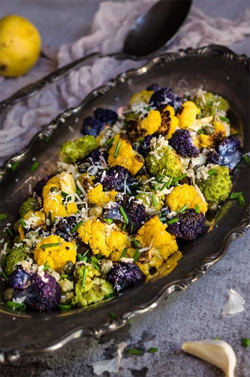 Lemon Garlic Cauliflower Salad