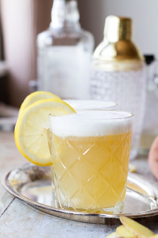 Lemon Ginger Whiskey Sour