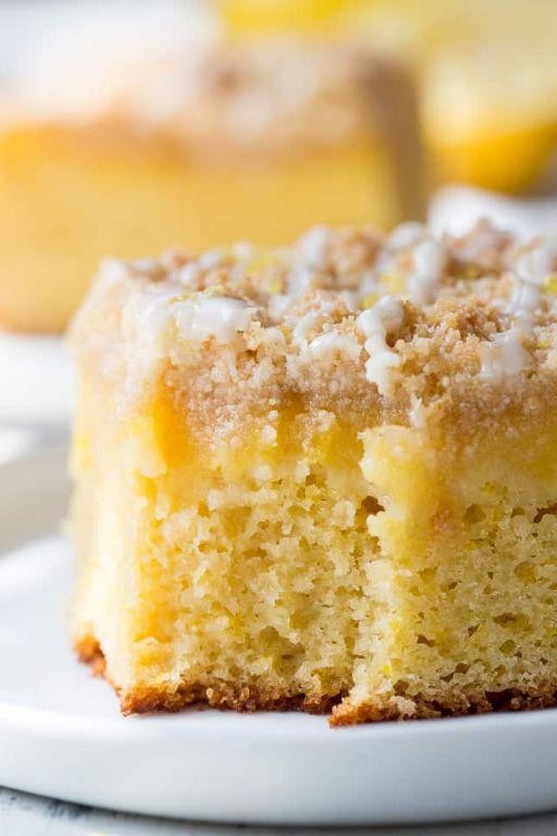 Lemon Glazed Crumb Cake