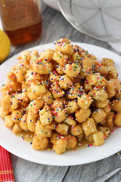 Lemon Glazed Struffoli Balls