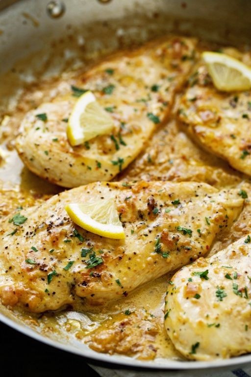 Lemon Herb Canned Chicken Skillet