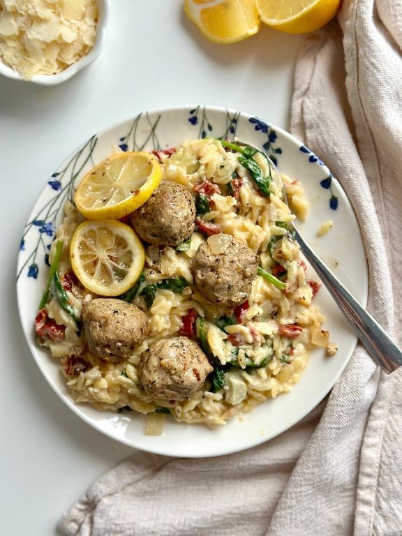 Lemon Herb Crock Pot Meatballs