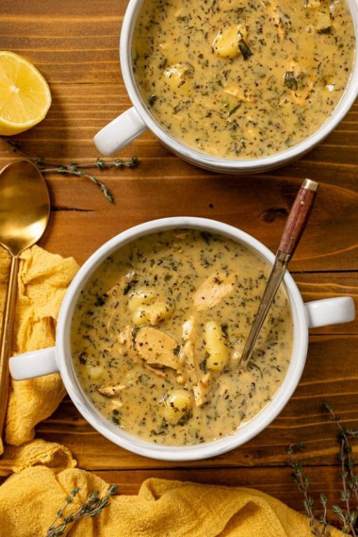 Lemon Herb Gnocchi Soup
