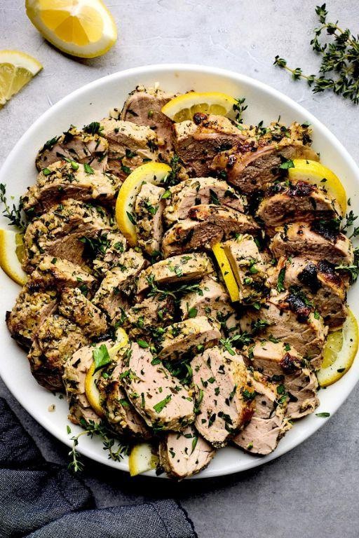 Lemon Herb Marinated Thin Sliced Pork