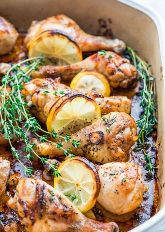 Lemon Herb Roasted Chicken Drumsticks